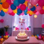 Cumpleaños con globos decoración