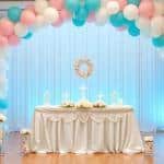 Decoracion con globos bautizo