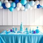 Decoracion con globos frozen para fiestas infantiles