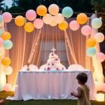 Decoración con globos para comuniones y celebraciones familiares
