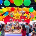 Decoración con globos para stands de ferias y exposiciones