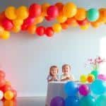 Decoración con globos por color