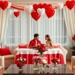 Decoracion con globos san valentin