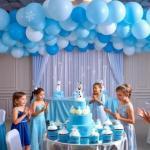 Decoracion de frozen con globos