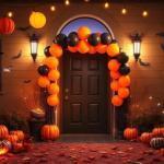 Decoracion de halloween con globos