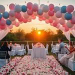 Decoración para boda con globos