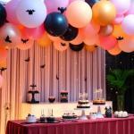 Decoración con globos de Halloween para fiestas
