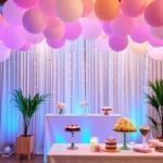 Decoración para boda civil sencilla en casa con globos