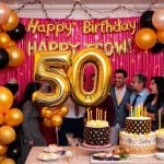 50th birthday balloon decoration ideas