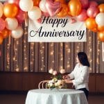 Anniversary balloon decoration: celebrating years of love