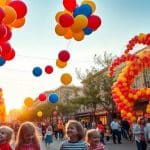 Balloon decoration for Barcelona's festive season events