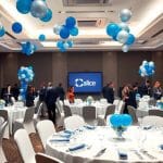 Corporate event balloon decoration for professional settings