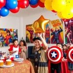 Marvel-themed balloon decoration: superhero party ideas