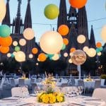 Mediterranean color schemes for balloon decoration in Barcelona
