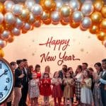 New Year's Eve balloon decoration for a sparkling countdown