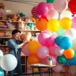 The art of balloon texture: combining different materials